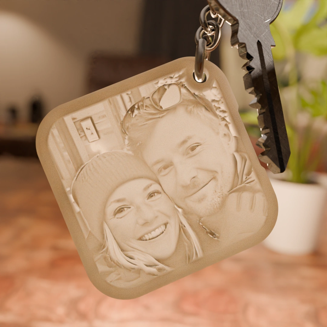 Large Square Keychain