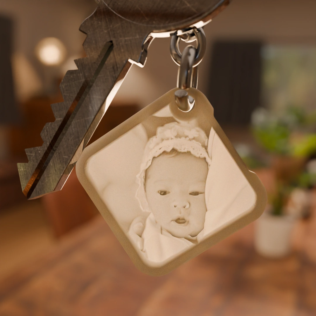 Small Square Keychain